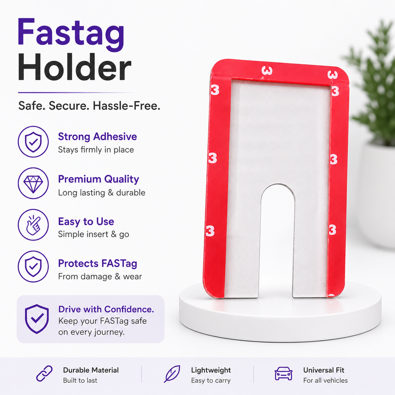 Fastag Holder for Car, Trucks and Commercial Vehicles