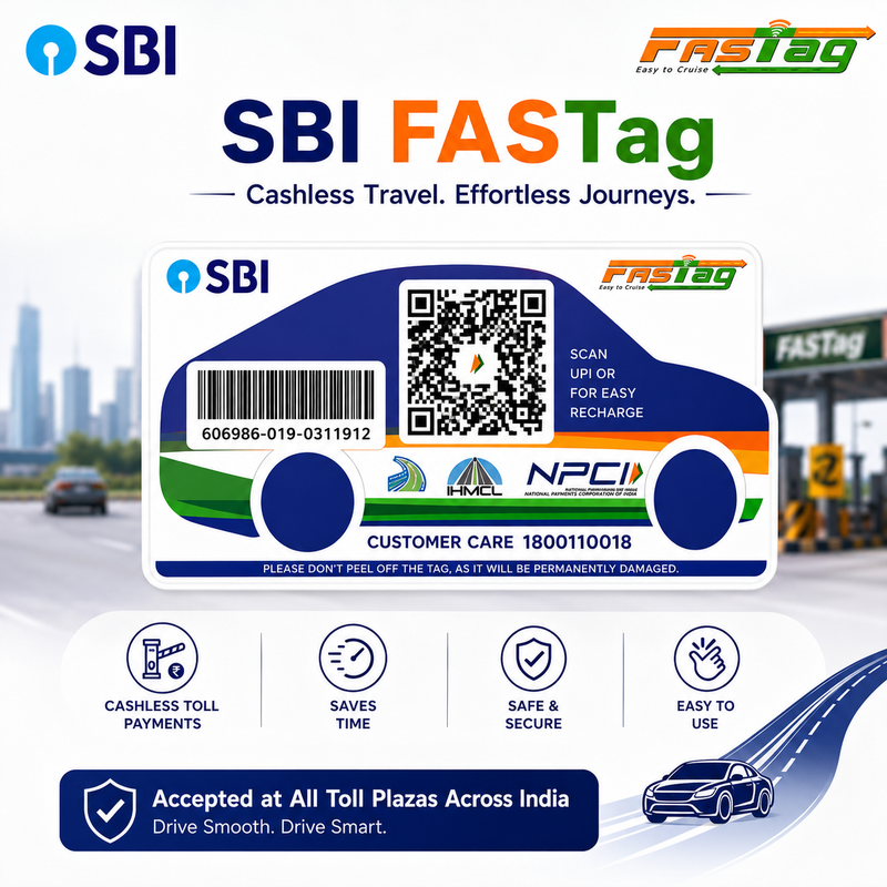 SBI FasTag for Car/Jeep/Van